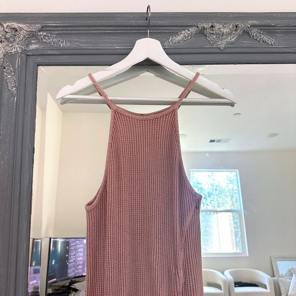 Free People FP One Katya Thermal Mini Bodycon Dress Sleeveless‎ Ribbed Ruched XS - Picture 6 of 11